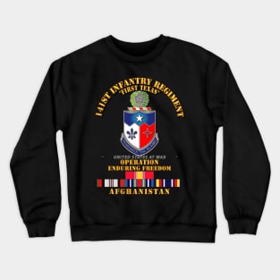 141st Infantry Regiment - OEF - Afghanistan w SVC Crewneck Sweatshirt